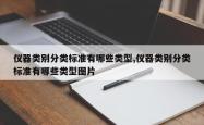 仪器类别分类标准有哪些类型,仪器类别分类标准有哪些类型图片